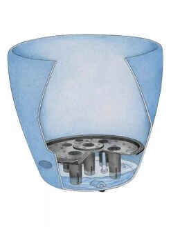 Viva Round Self-Watering Rolling Planter, 17.25” Diameter -Gardeners 39325 002