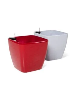 Viva Square Self-Watering Rolling Planter, 20" Diameter, Set Of 2 -Gardeners 3 4 crop 8612930 0104