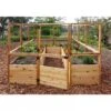 Garden In A Box With Deer Fence, 8' X 12' -Gardeners 8594021 01V raised cedar garden bed with deer fence 8 x 12 3 4
