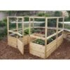 Garden In A Box Cedar Raised Bed With Deer Fence, 8' X 8' 1 Garden In A Box Cedar Raised Bed With Deer Fence, 8' X 8' -Gardeners 8595875 01V raised cedar garden bed with deer fence 8 x 8 3 4