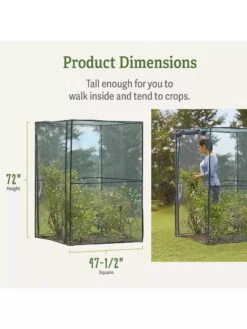 Crop Cage, 4' X 4' -Gardeners 8596538 dimensions