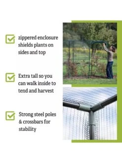 Crop Cage, 4' X 12' 10 Crop Cage, 4' X 12' -Gardeners 8596540 4