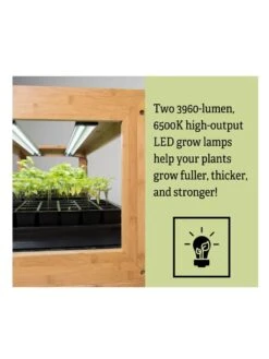 Low Bamboo LED Grow Light Garden -Gardeners 8597720 2