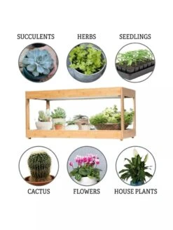 Low Bamboo LED Grow Light Garden -Gardeners 8597720 3