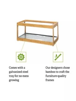 Low Bamboo LED Grow Light Garden -Gardeners 8597720 5