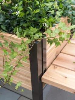 Elevated Cedar Planter Bench Kit, Natural, 90" -Gardeners 8597992 0978 tif