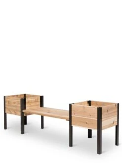 Elevated Cedar Planter Bench Kit, Natural, 90" -Gardeners 8597992 10053 tif