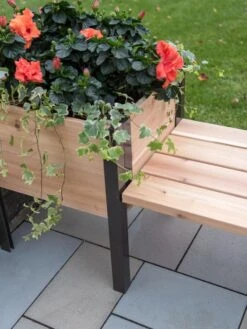 Elevated Cedar Planter Bench Kit, Natural, 90" -Gardeners 8597992 9645 tif