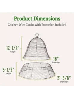 Chicken Wire Cloche With Extension -Gardeners 8600116 1