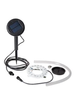 Solar Illuminated Planter Tall Granite, 32" -Gardeners 8600181 18793 tif