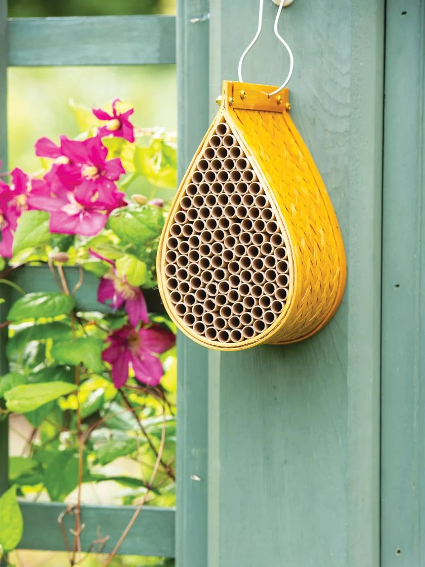 Teardrop Bamboo Mason Bee House 3 Teardrop Bamboo Mason Bee House