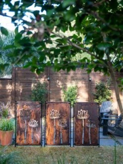 Queen Anne's Lace Corten Steel Screen -Gardeners 8609526 6301 tif