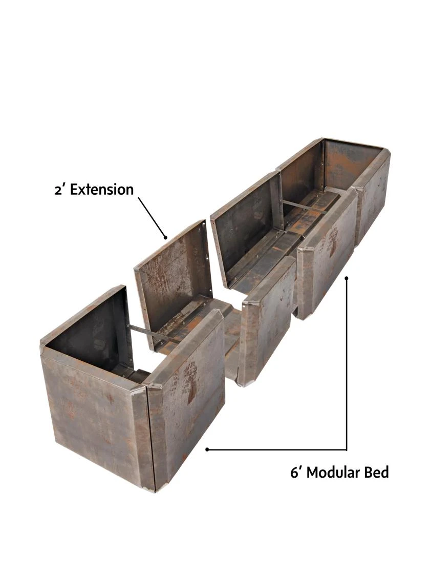 Corten Steel Modular Raised Bed, 2'x6' 9 Corten Steel Modular Raised Bed, 2'x6' - Image 7