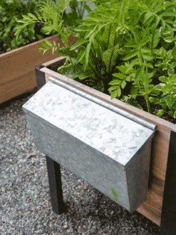 Galvanized Garden Tool Storage Box -Gardeners 8610811 GalvanizedToolStorageBox gif