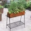 Rectangular Corten Planter And Stand -Gardeners 8611028 9159 tif