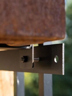 Veradek Metallic Series Corten Steel Railing Planters -Gardeners 8611611 02v