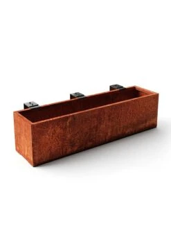 Veradek Metallic Series Corten Steel Railing Planters -Gardeners 8611611 05v