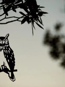 Metalbird Great Horned Owl -Gardeners 8612018 02V tif