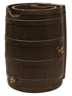 Rain Wizard 65 Gallon Rain Barrel -Gardeners 8612313 02v rain wizard 65 gallon rain barrel oak