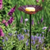 Glass Flower Butterfly Feeder Stake -Gardeners 8612573 0022 glass flower butterfly feeder stake