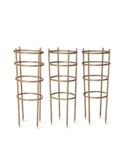 Bamboo Tomato Cages, Set Of 3 -Gardeners 8613426 4679 bamboo tomato cages 3