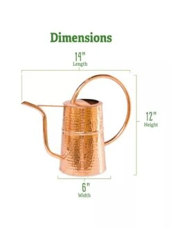 Copper Indoor Watering Can 8 Copper Indoor Watering Can -Gardeners Copper Watering Can